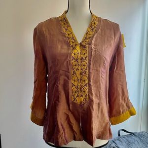 Vintage Pure Silk Asian Style Blouse